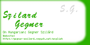 szilard gegner business card